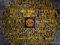 Manuel Pailos - Uruguay - 1918-2004 - Universo - tecnica mixta y durabol - 110 x 110 cms - 1984